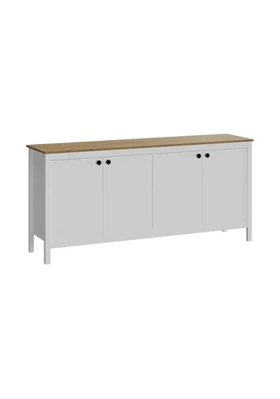 Rustik 4 Kapaklı Konsol Florida Meşe - Beyaz 181x85x45 Cm Florida Meşe / Beyaz Rustik 4 Kapaklı Konsol Florida Meşe - Beyaz 181x85x45 Cm Florida Meşe / Beyaz