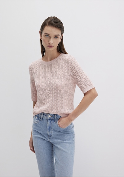 Mavi - Kısa Kollu Pembe Kazak 1710702-90663 Pembe