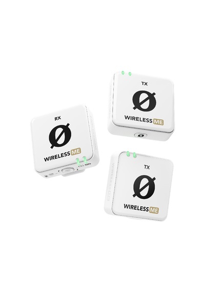 Wireless Me Dual: Beyaz İki Vericili Kompakt Telsiz Mikrofon Sistemi