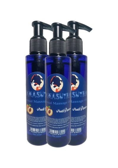 Kamasutra Şeftali Aromalı Vücut Masaj Yağı Peach Flavored Massage Oil 125 Ml 3 Adet