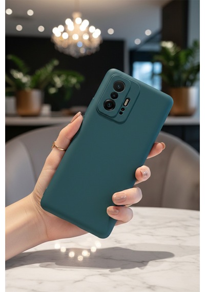 Xiaomi Mi 11t Pro 5g Uyumlu İçi Kadife Kamera Korumalı Renkli Silikon Kılıf