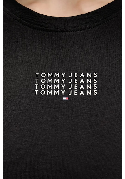 Tommy Jeans Bayan T Shirt Dw0dw21841 Bds Siyah Siyah