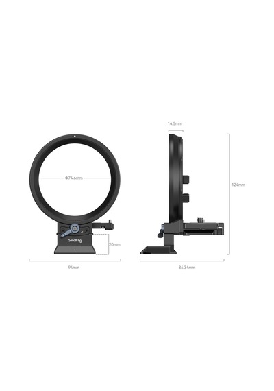 Smallrig 4300 Canon Eos'a R Serisi İçin Döndürülebilir Yataydan Dikeye Montaj Plakası Kiti