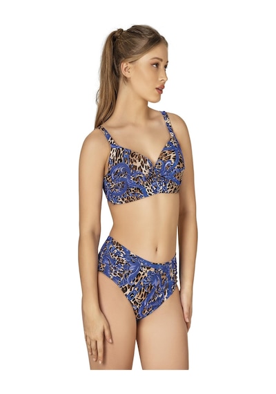 Endeep Kadın Büyük Beden Destekli Büzgü Detaylı Leopar Desenli Bikini Takımı-kahverengi-mavi Kahverengi - Mavi Endeep Kadın Büyük Beden Destekli Büzgü Detaylı Leopar Desenli Bikini Takımı-kahverengi-mavi Kahverengi - Mavi