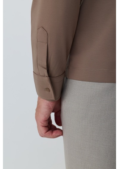 Morven Erkek Açık Kahve Polo Yaka Rayon Sweatshirt 27ks063002411 Açık Kahve Açık Kahverengi
