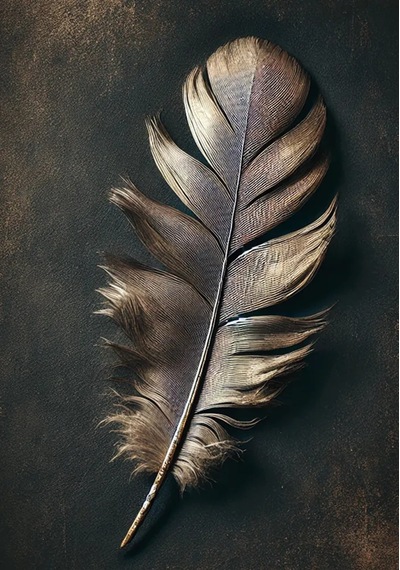 Bronz Tüy Kanvas Tablo 70x100cm Çok Renkli