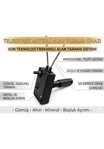 Frekanslı Alan Tarama Cihazı Son Teknoloji Siyah
