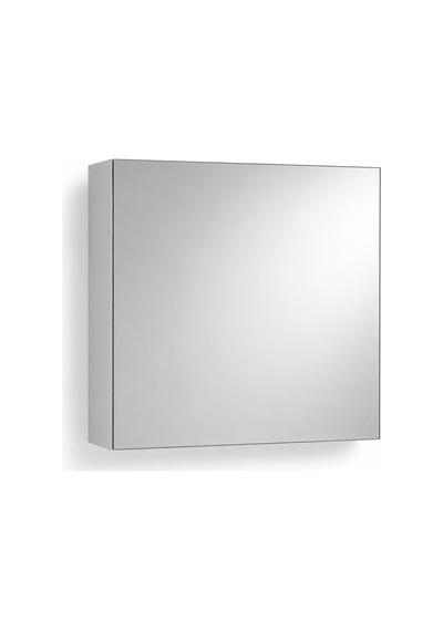 Aras Lavabo Üstü Aynalı Banyo Dolabı 42 Cm Tek Kapaklı 3 Raflı Beyaz Beyaz