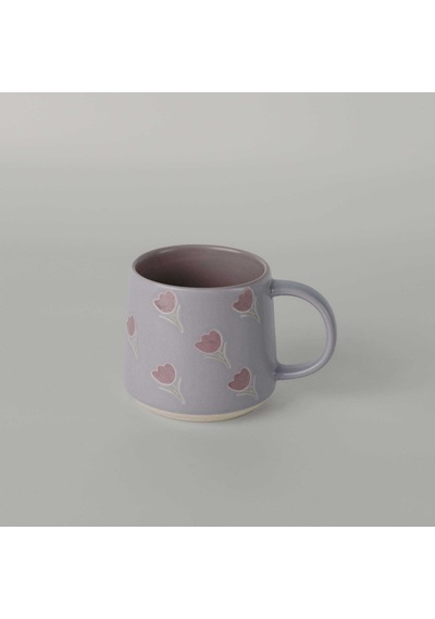 Linens Tulip Seramik 400 Ml Kupa Lila Lila