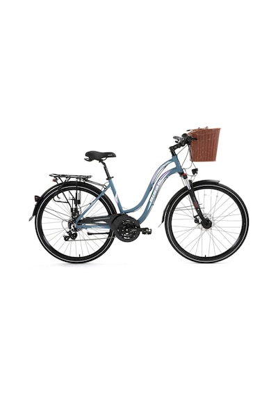 Bisan Ctx 6300 28 Jant 21 Vites Kadın Şehir Bisikleti Disk Fren Gri Pembe 46 Cm Kadro