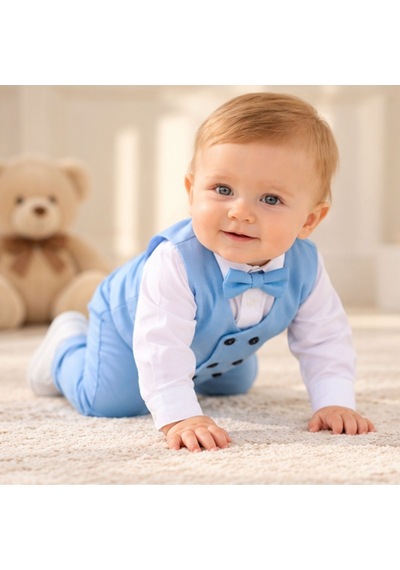 Maxx Kleın Erkek Bebek Bebe Mavisi Yelekli Takım Elbise Gömlek Papyon Pantolon 6-9-12-18-24 Ay Mavi Maxx Kleın Erkek Bebek Bebe Mavisi Yelekli Takım Elbise Gömlek Papyon Pantolon 6-9-12-18-24 Ay Mavi