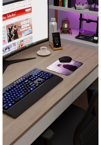 Solo Leveling Anime V5 - 22x18 Gaming Kauçuk Kaymaz Taban Mouse Pad Fare Altlığı