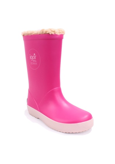 İgor W10207 Splash Nautico Borreguito Fuşya Ortopedik Kürklü Kız Çocuk Yağmur Çizme