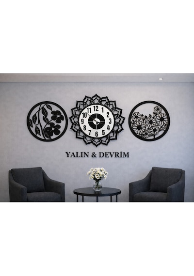 Mrchediyesepeti Duvar Saatleri Kişiye Özel Tasarım Şık Ve Kaliteli No267 Çok Renkli