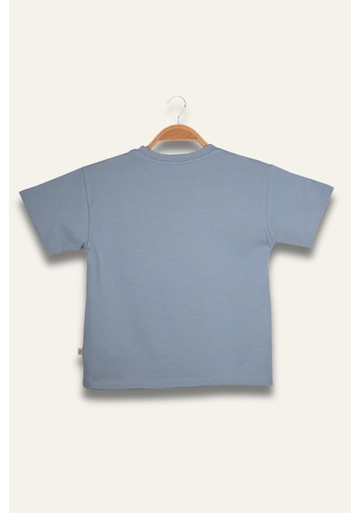 Zeyland Erkek Çocuk Florida Baskılı T-shirt - Mavi Mavi