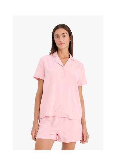 Defacto Regular Fıt Kısa Kollu 2li Saten Takım G1962ax26sppn149 Pembe-pn149