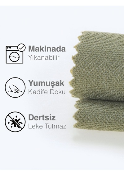Kadife Dokulu Ada Çayı Rengi Daily Series Runner 40 X 140 Ada Çayı
