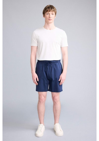 Defacto Regular Fıt Sweatshirt Kumaşı Şort W1105az26smnv241 Lacivert-nv241