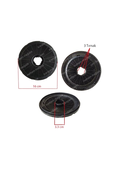 Silverline Uyumlu 3360 Davlumbaz Aspiratör Karbon Filtresi - 476039416