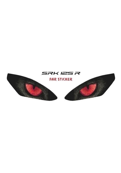 Rks Srk 125 R 2023 - 2025 Uyumlu Far Sticker Kırmızı