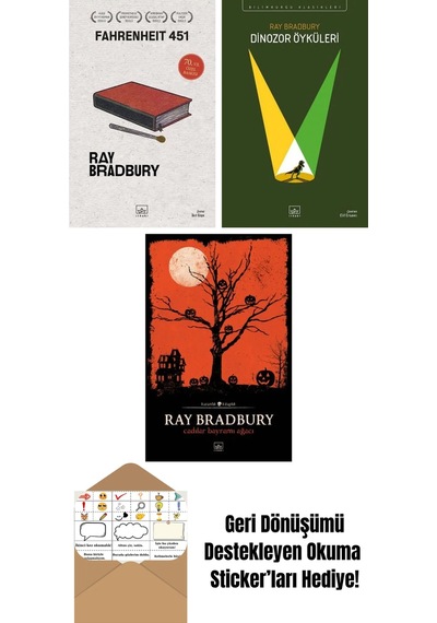 Fahrenheit 451 70. Yıl Özel Baskısı + Dinozor Öyküleri + Cadılar Bayramı Ağacı