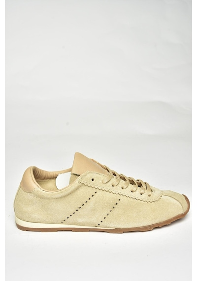 Fox Shoes U312311602 Bej Hakiki Deri Süet Kadın Spor Ayakkabı Sneakers Bej-süet