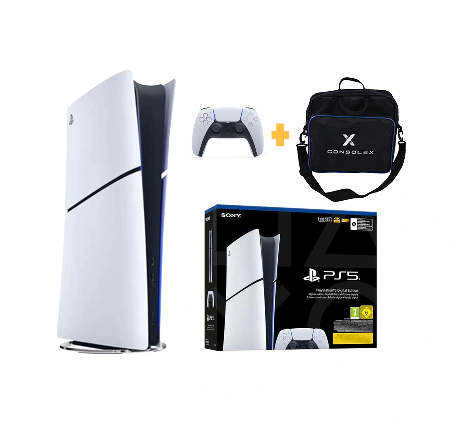 Sony Playstation 5 Slim Dijital Cfı-2116 Avrupa 825 GB + Tek Kol + Consolex Taşıma Çantası (İthalatçı Garantili)