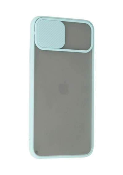 Apple  Uyumlu - iPhone 11 Pro Max Kılıf Palm Buzlu Kamera Sürgülü Silikon - Turkuaz Çok Renkli
