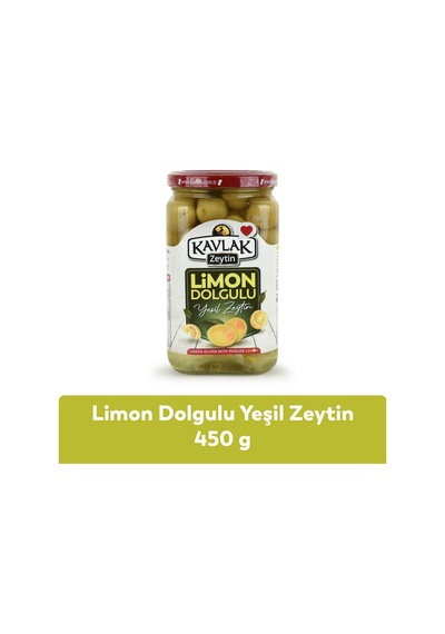 Kavlak Limon Dolgulu Yeşil Zeytin 450 Gr Cam Kavanoz
