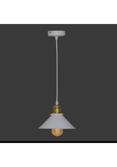 Mylights Etro Rustik Mat Beyaz Tekli Sarkıt Avize En 22 Cm