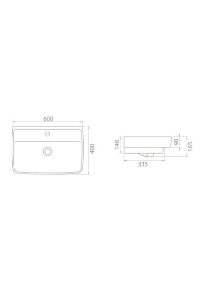 Turkuaz Seramik Cerastyle Duru 60 x 40 CM Lavabo