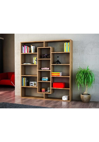 Dekorister Ample Kitaplık Ceviz