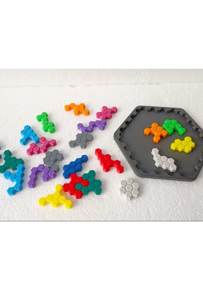 3d Baskı Montessori Altıgen Puzzle - Eğitici Petek Zekâ Ve Mantık Oyunu