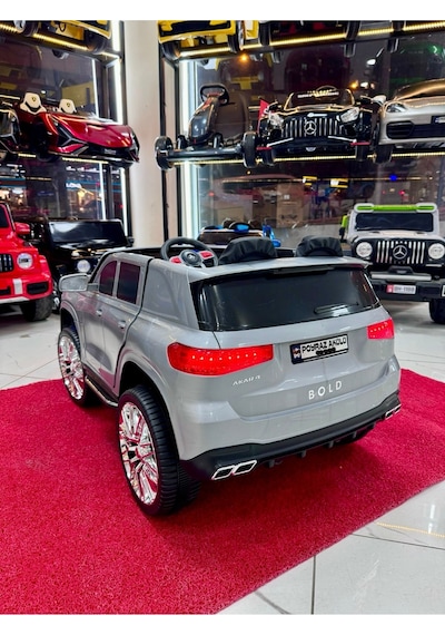 Poyraz Akülü Volvo Suv Akülü Araba 12 Volt 0-7 Yaş Gri