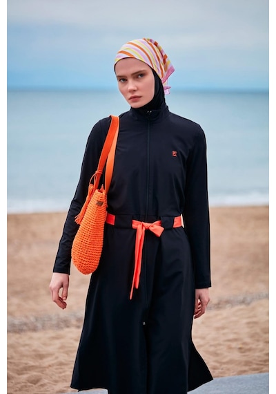 Marina M2419 Tam Kapalı Mayo-siyah Siyah