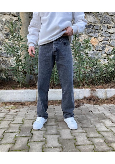 Füme Baggy Pantolon Füme