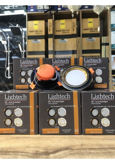 5 Watt 3 Renk Led Spot Siyah Gold Kasa Beyaz-günışığı-ılık Beyaz