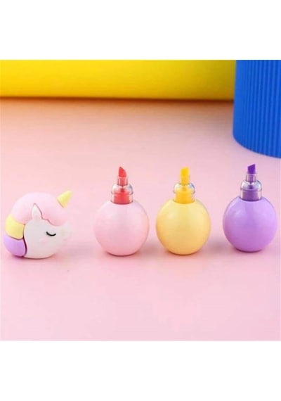 Unicorn Fosforlu 3'lü Kalem Seti Renkli