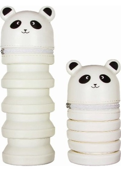 Akordiyon Kalem Çantası Kalemlik Katlanır, Panda
