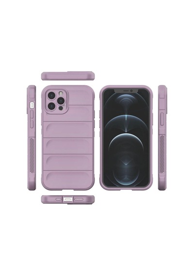 Apple, Uyumlu iPhone 12 Pro Kılıf Optimum Silikon - Mor