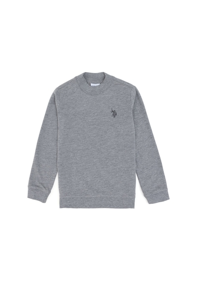 U.S. Polo Assn. Erkek Çocuk Gri Melanj Basic Bisiklet Yaka Sweatshirt 50297435-VR086 U.S. Polo Assn. Erkek Çocuk Gri Melanj Basic Bisiklet Yaka Sweatshirt 50297435-VR086