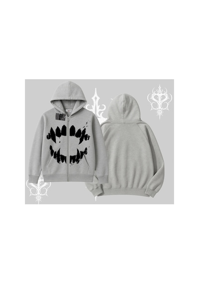 Tarzsokak Beyaz Hırka Sweatshirt Vampir Dış Gri