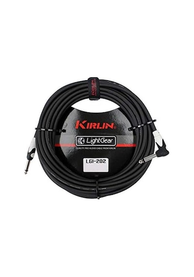 Kirlin Lgı-202bk 1/4'' Mono Düz Uç - Dik Açılı 3 Metre Kablo