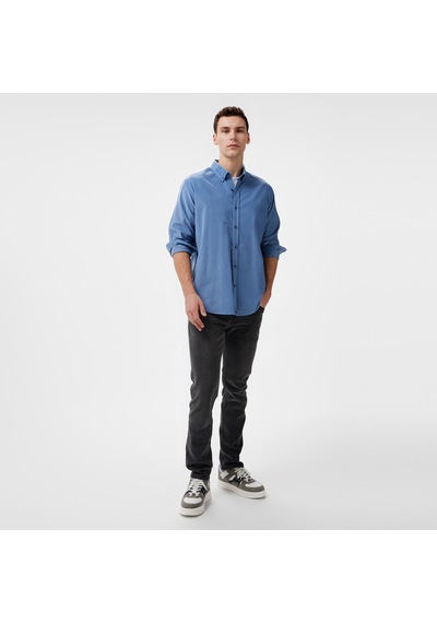 Nautica Erkek Mavi Classic Fit Gömlek Düz W47424t Mavi