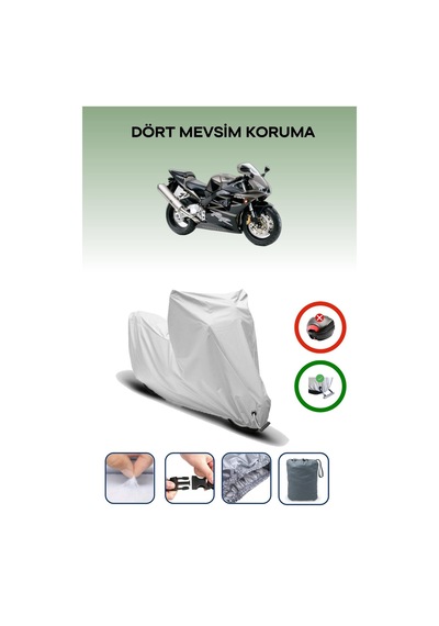 Gri Kilit Uyumlu Honda Cbr 954 Rr Uyumlu Motosiklet Brandası Su Geçirmez