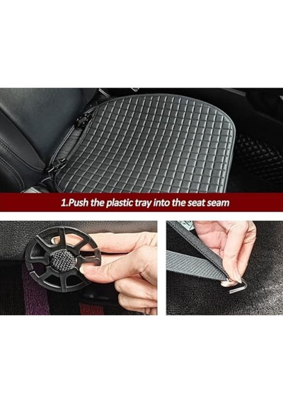 Citroen Su Geçirmez Ön Arka Araba Koltuk Minder Deri Siyah Oto Koltuk Minderi 3'lü Oturak Örtüsü