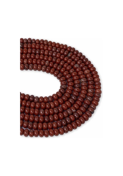 6 x 4 MM Kırmızı Jasper Taşı Dizi Gümüş
