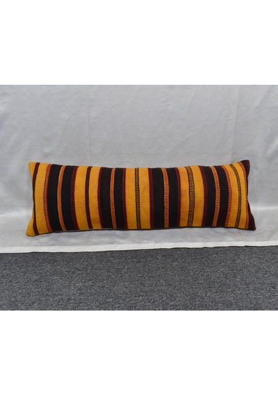 Zehra Abla Halı Yeni El Dokuma Dekoratif Lumbar Kilim Kırlent Yastık Kılıfı 6220