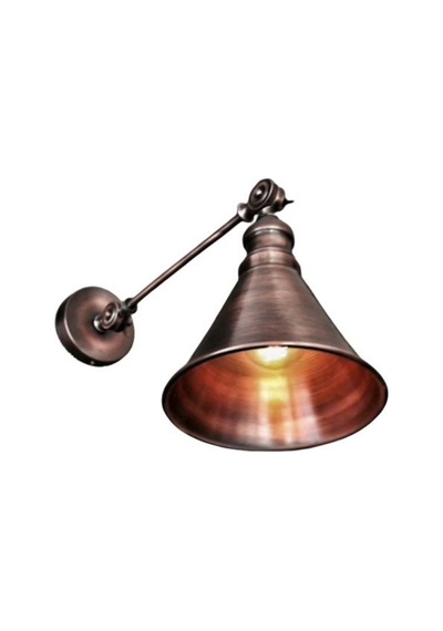 Riolight Retro Bakır Eskitme Çift Mafsallı Metal Aplik Eskitme