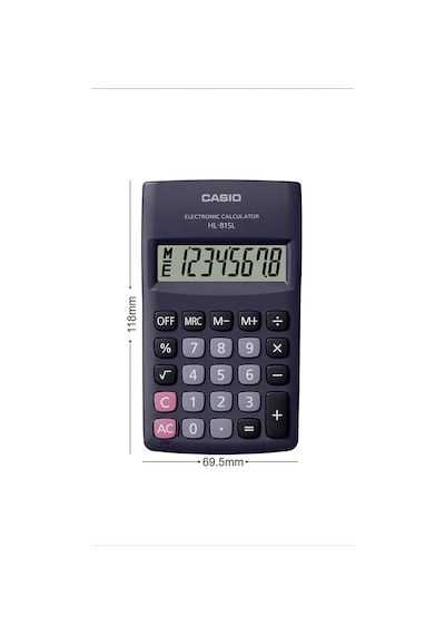 Casio HL-815L-BK 8 Hane Hesap Makinesi